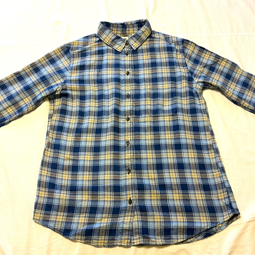 Uniqlo extra-fine flannel cotton plaid shirt